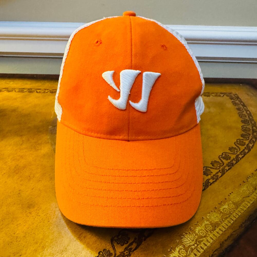 Lacrosse Warrior Exploded Mesh Trucker Orange Snapback Adjust Unisex Cap Hat